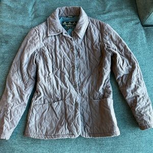 Barbour Plum Purple Quilted Snap Button Jacket Size 6